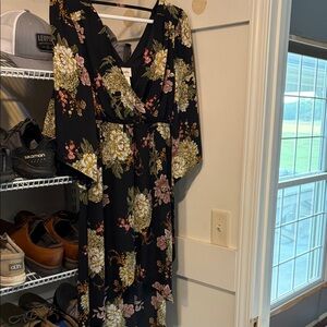 Daytrip Black Floral Long Sleeve Dress